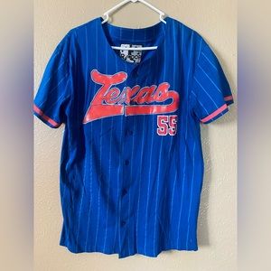Mens LR Scoop Texas Blue Striped Jersey, size L, new with tag